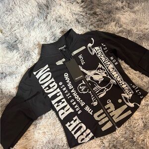 True Religion Black and White Womens Shirt